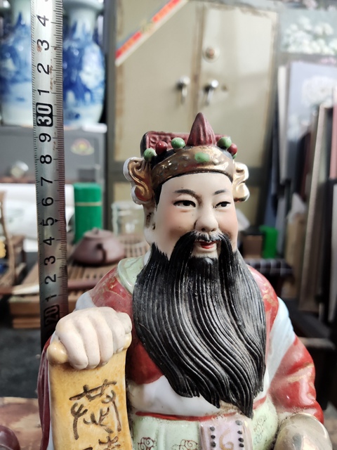 古玩陶瓷財神塑像真品鑒賞圖