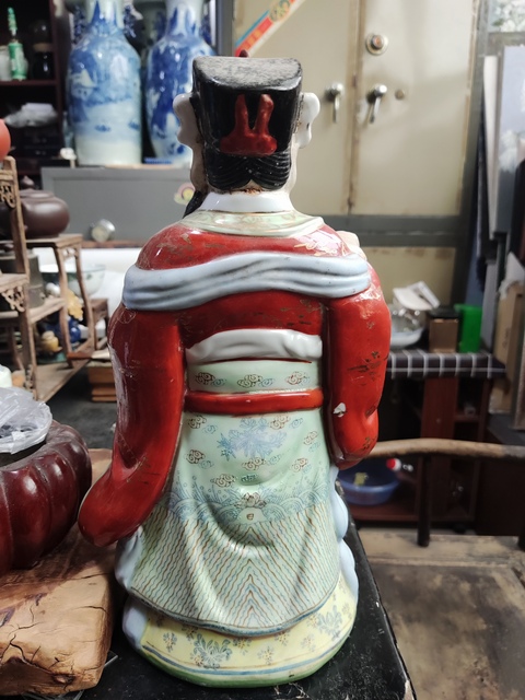 古玩陶瓷財神塑像真品鑒賞圖