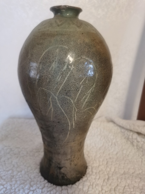 古玩陶瓷高麗青瓷瓶真品鑒賞圖