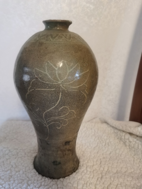 古玩陶瓷高麗青瓷瓶真品鑒賞圖