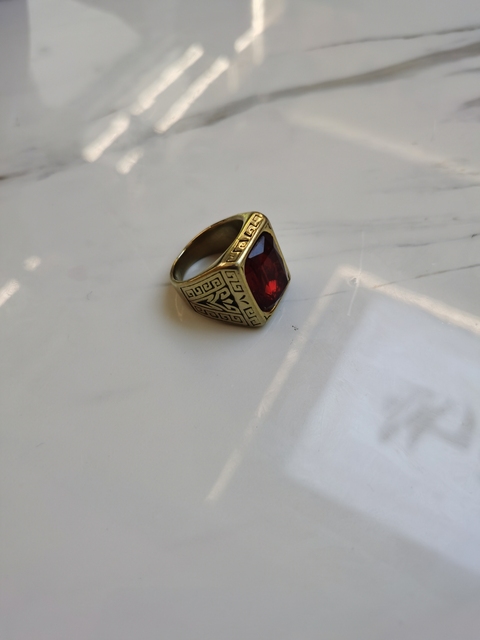 古玩玉器天然紅寶石戒指真品鑒賞圖