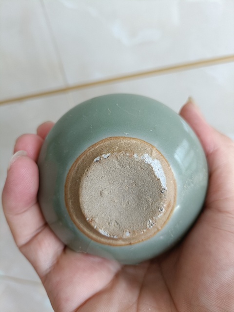 古玩陶瓷龍泉青瓷水盂真品鑒賞圖