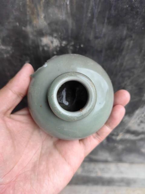 古玩陶瓷龍泉青瓷水盂真品鑒賞圖
