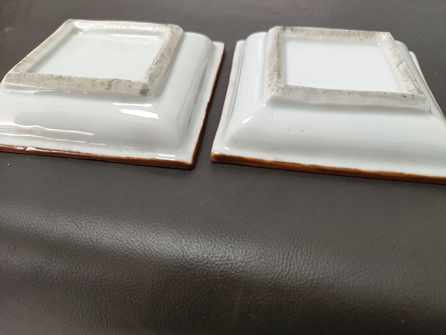 古玩陶瓷日本明治青花歲寒三友圖方盤真品鑒賞圖