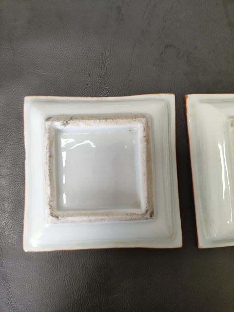古玩陶瓷日本明治青花歲寒三友圖方盤真品鑒賞圖