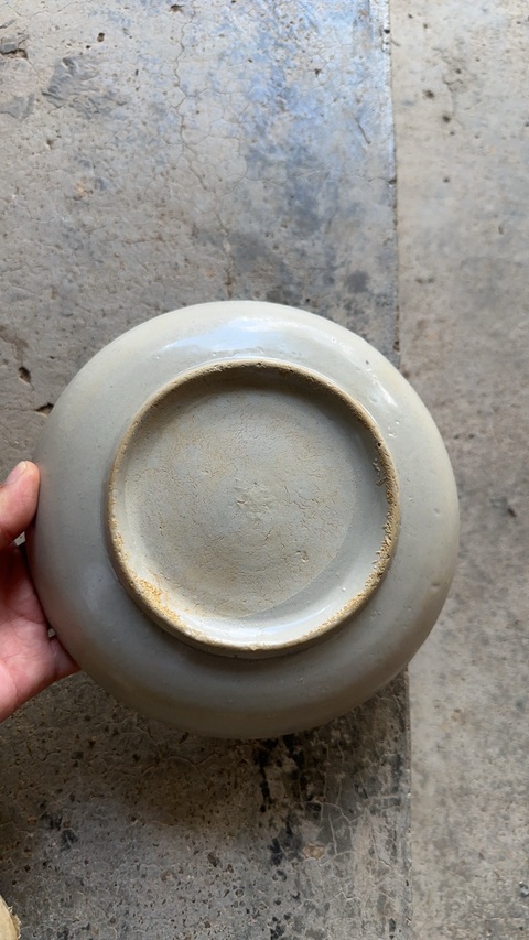 古玩陶瓷明末青花草龍紋盤拍賣，當(dāng)前價(jià)格1800元