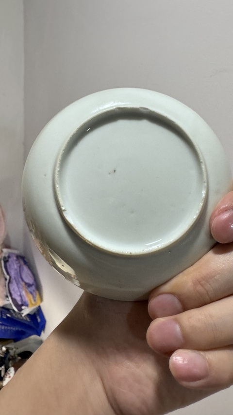 古玩陶瓷乾隆廣彩杯碟真品鑒賞圖