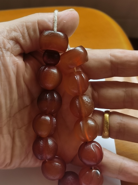 古玩玉器瑪瑙珠串真品鑒賞圖