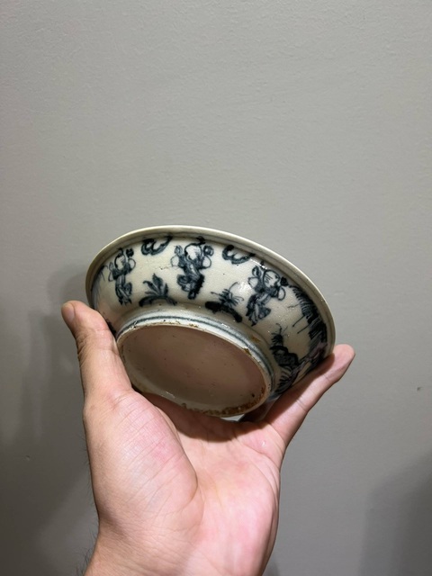 古玩陶瓷嬰戲紋青花盤真品鑒賞圖