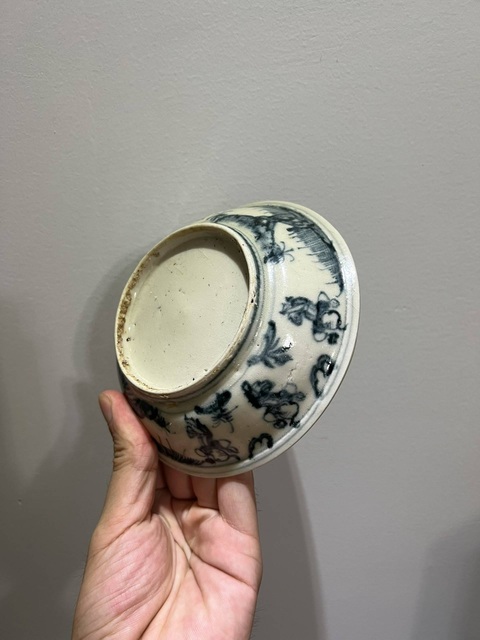 古玩陶瓷嬰戲紋青花盤真品鑒賞圖
