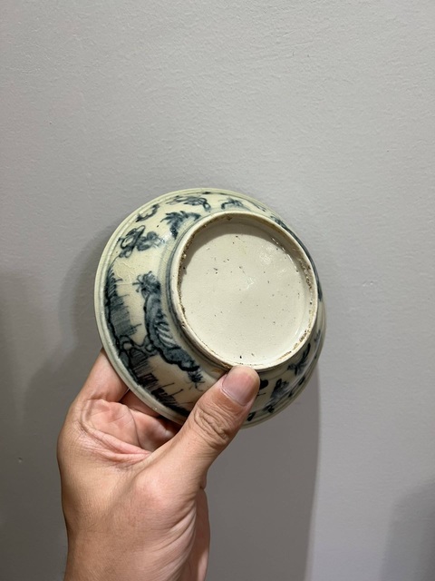 古玩陶瓷嬰戲紋青花盤真品鑒賞圖