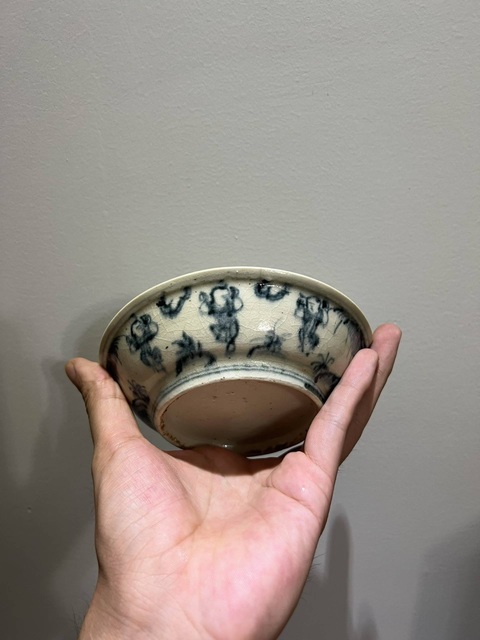 古玩陶瓷嬰戲紋青花盤真品鑒賞圖