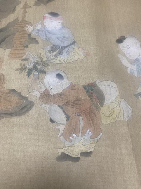 古玩字畫佚名嬰戲圖真品鑒賞圖