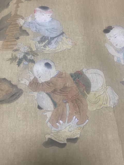 古玩字畫佚名嬰戲圖真品鑒賞圖