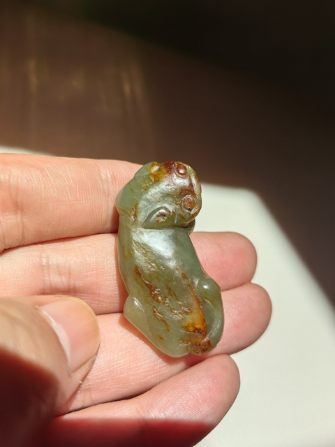 古玩玉器和田玉雕“瑞獸”真品鑒賞圖