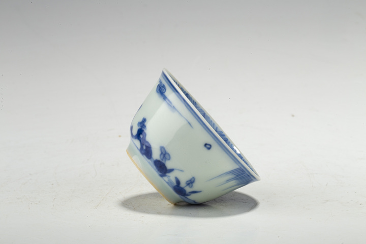 古玩陶瓷清康熙·青花人物故事紋杯真品鑒賞圖