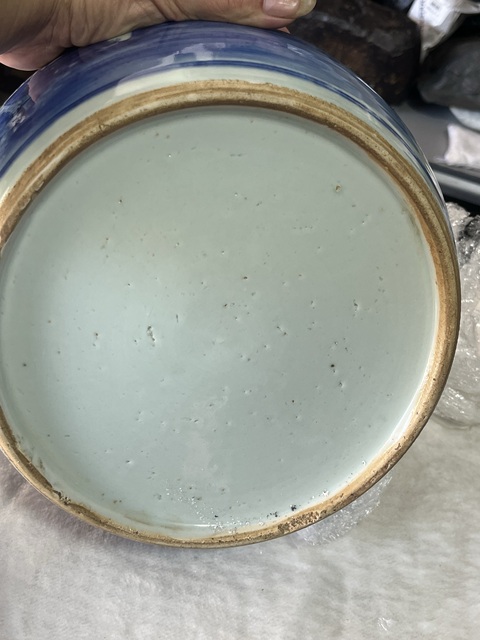 古玩陶瓷青花麒麟送子圖罐真品鑒賞圖