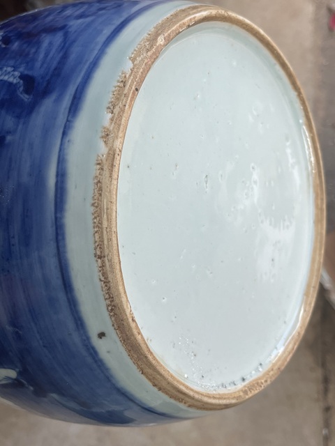 古玩陶瓷青花麒麟送子圖罐真品鑒賞圖