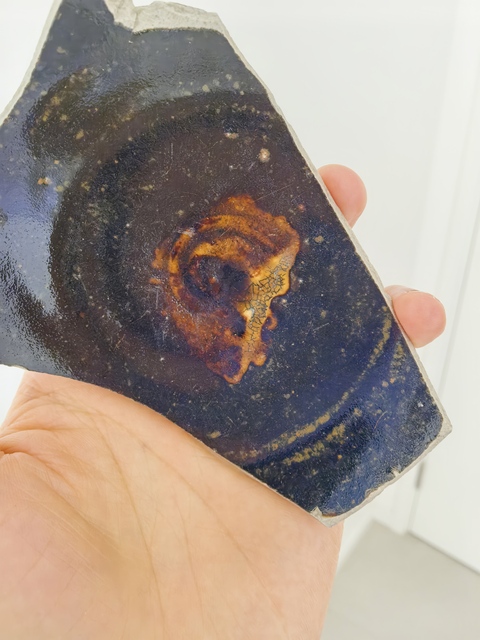 古玩陶瓷吉州窯木葉茶盞標本真品鑒賞圖