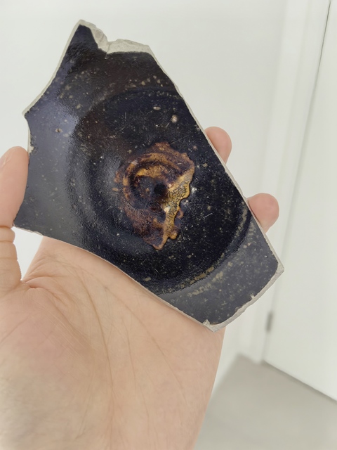 古玩陶瓷吉州窯木葉茶盞標本真品鑒賞圖