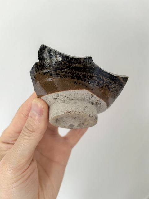 古玩陶瓷吉州窯木葉茶盞標本真品鑒賞圖
