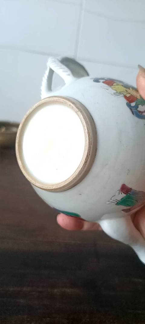 古玩陶瓷清中·粉彩仕女嬰戲紋壺 真品鑒賞圖