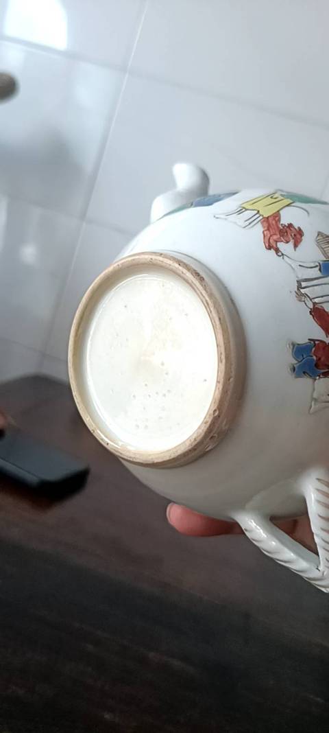 古玩陶瓷清中·粉彩仕女嬰戲紋壺 真品鑒賞圖