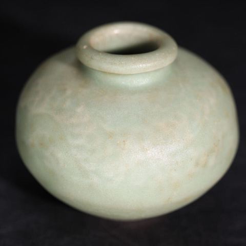古玩陶瓷龍泉青瓷水盂真品鑒賞圖