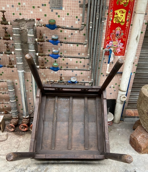 古玩雜項方桌真品鑒賞圖