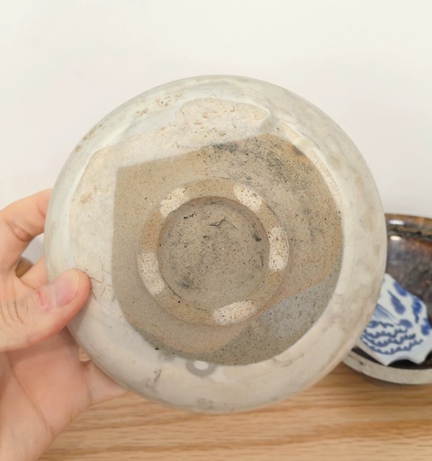 古玩陶瓷磁州窯白地黑花盤(pán)真品鑒賞圖