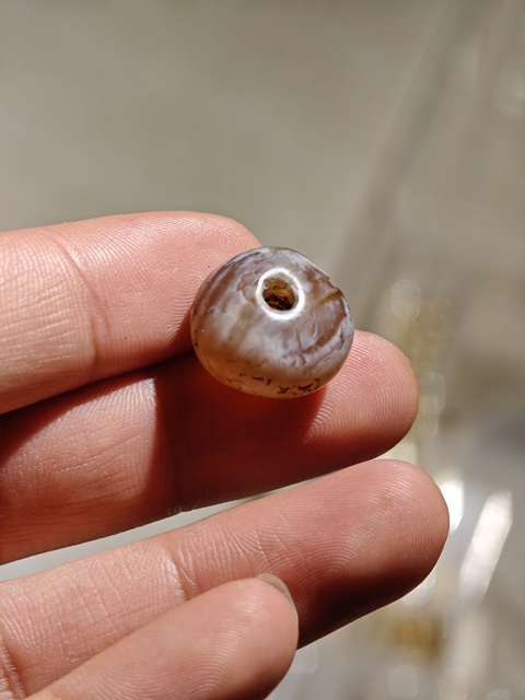 古玩玉器老瑪瑙珠真品鑒賞圖