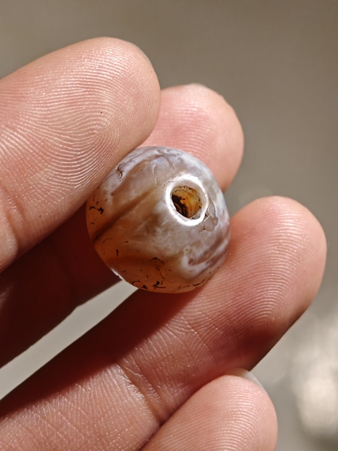 古玩玉器老瑪瑙珠真品鑒賞圖