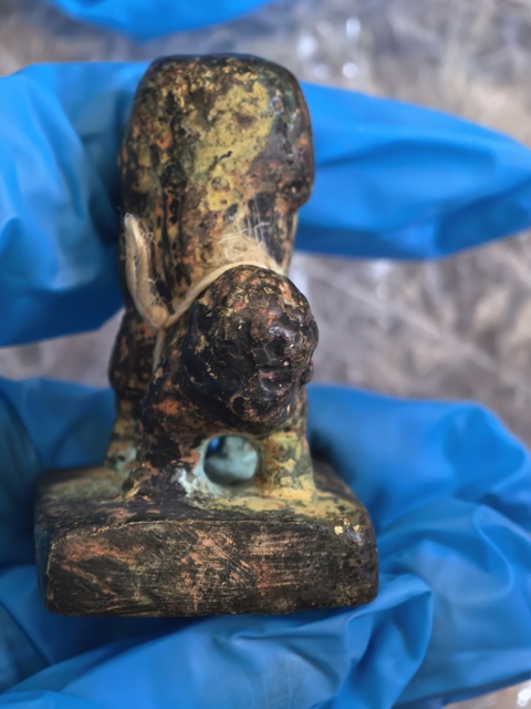 古玩雜項(xiàng)仿古金屬獸鈕印真品鑒賞圖