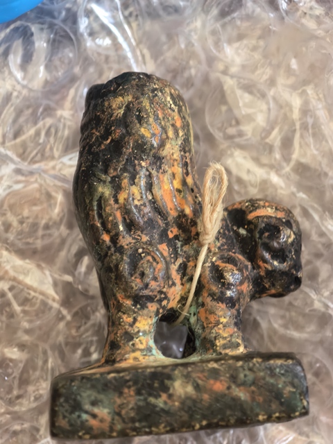 古玩雜項(xiàng)仿古金屬獸鈕印真品鑒賞圖