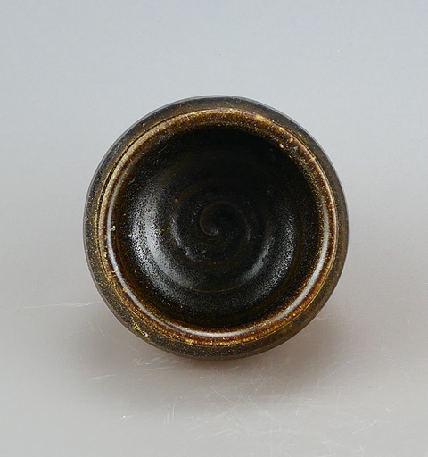 古玩陶瓷吉州窯褐釉茶入真品鑒賞圖