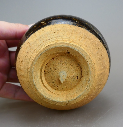古玩陶瓷吉州窯褐釉茶入真品鑒賞圖