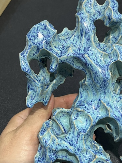古玩陶瓷爐鈞釉擺件真品鑒賞圖
