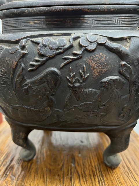 古玩銅器鼎式熏爐真品鑒賞圖