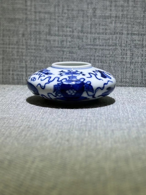 古玩陶瓷道光·百寶紋水丞真品鑒賞圖