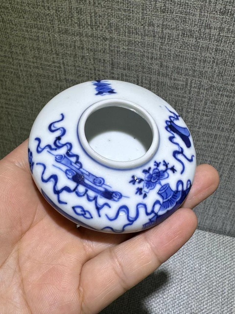 古玩陶瓷道光·百寶紋水丞真品鑒賞圖