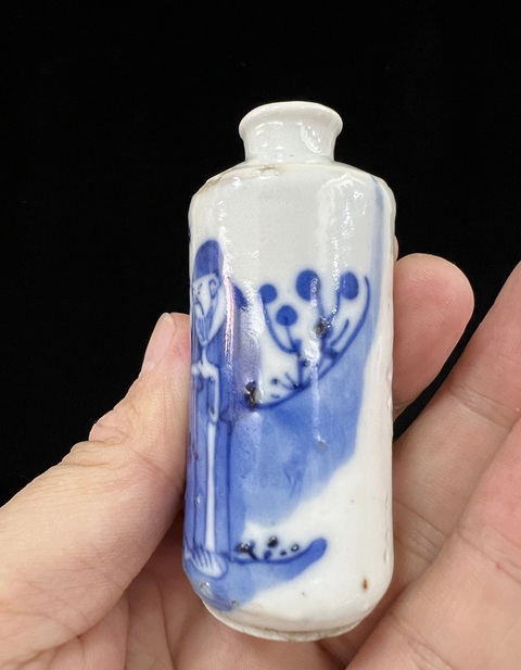古玩陶瓷青花人物鼻煙壺拍賣，當前價格1388元