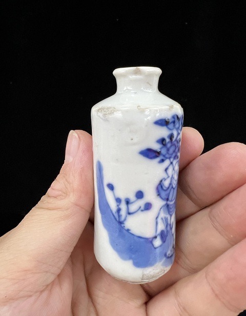 古玩陶瓷青花人物鼻煙壺拍賣，當前價格1388元