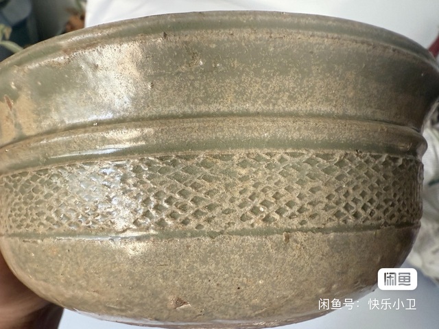 古玩陶瓷西晉越窯青瓷缽真品鑒賞圖