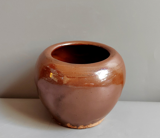 古玩陶瓷紫金釉罐真品鑒賞圖
