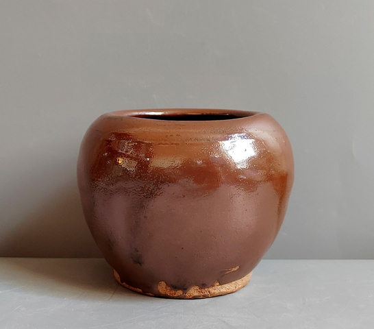 古玩陶瓷紫金釉罐真品鑒賞圖