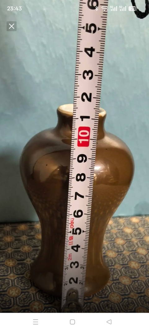古玩陶瓷紫金釉梅瓶真品鑒賞圖