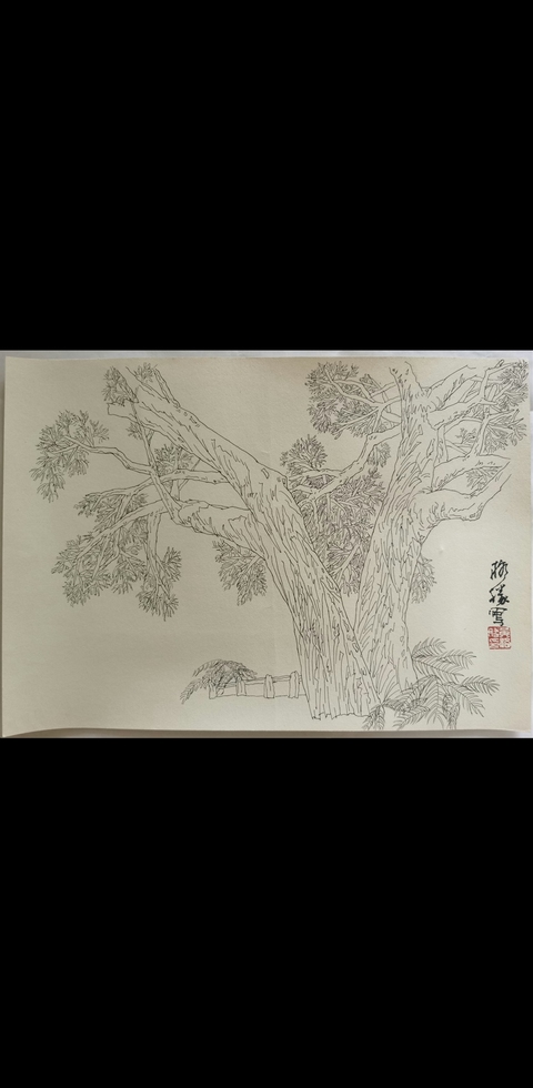 古玩字畫中國美術家協會副主席黃格勝速寫拍賣,當前價格2000元