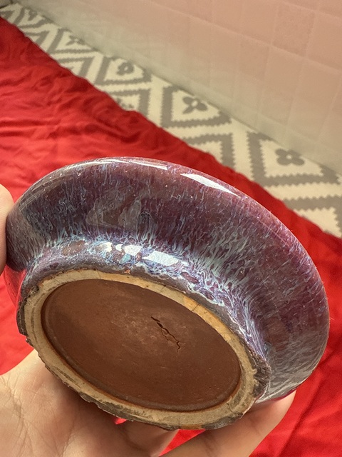 古玩陶瓷乾隆·窯變紅釉水盂拍賣，當前價格8000元