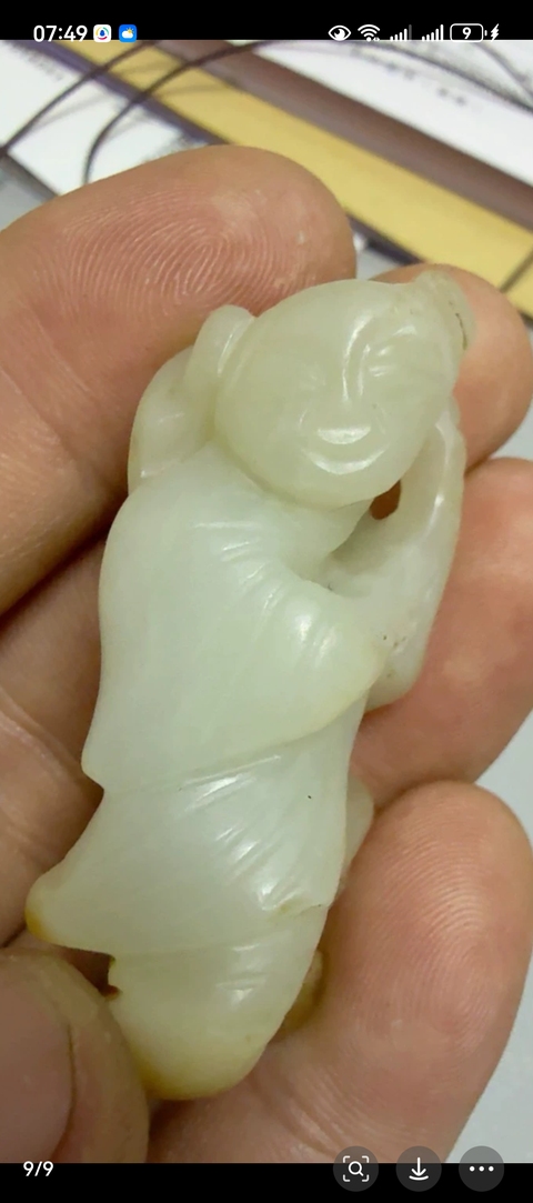 古玩玉器童子真品鑒賞圖