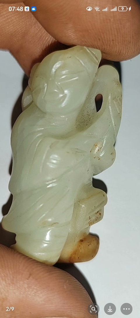 古玩玉器童子真品鑒賞圖